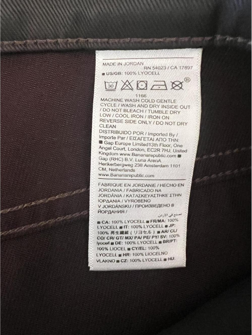 Banana Republic Ultra High Rise Straight Fit Pants Men's Size 31 NEW - Picture 6 of 9